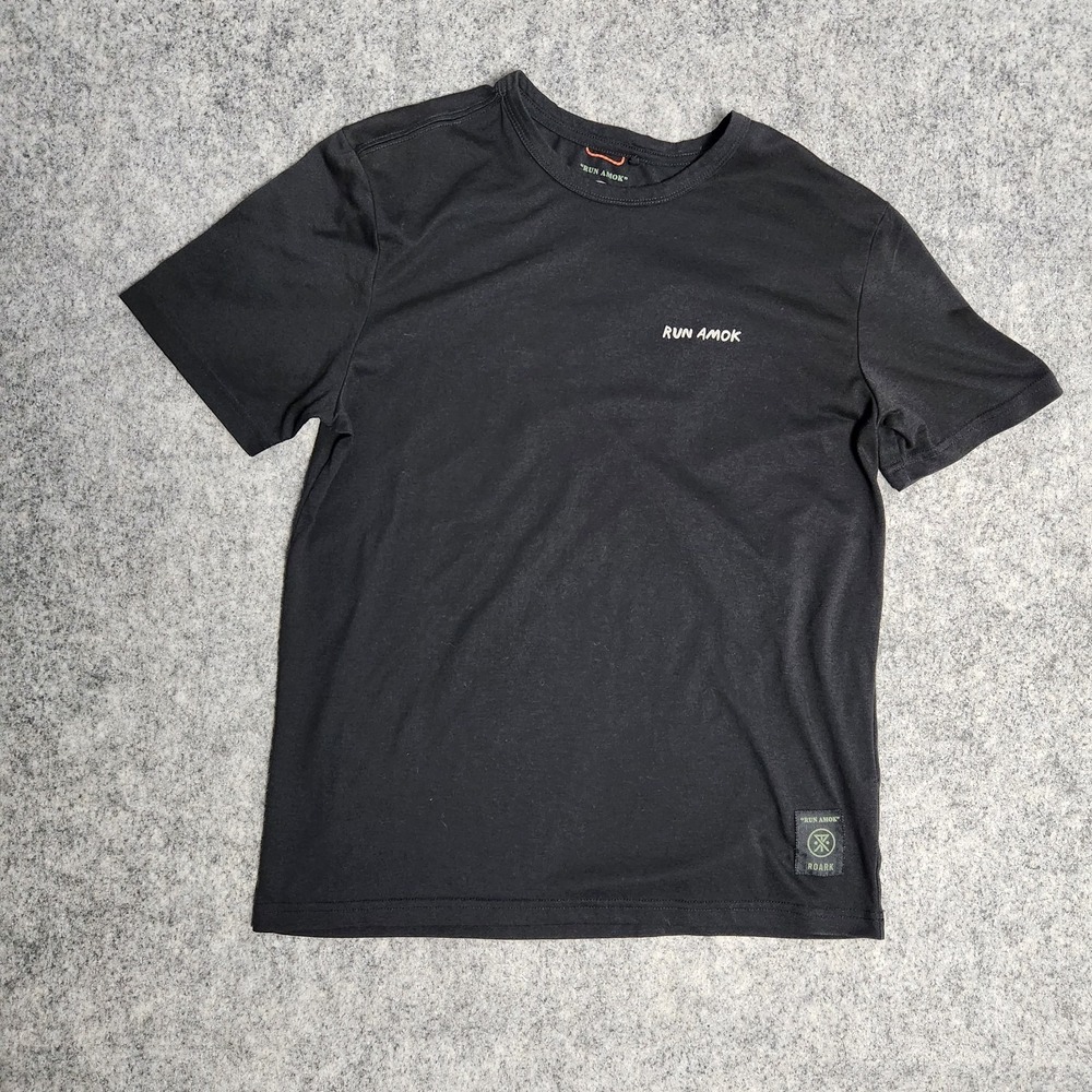 Roark Mathis Core SS T Shirt Men S Black Short Sleeve Knit Skate Surf Outdoor